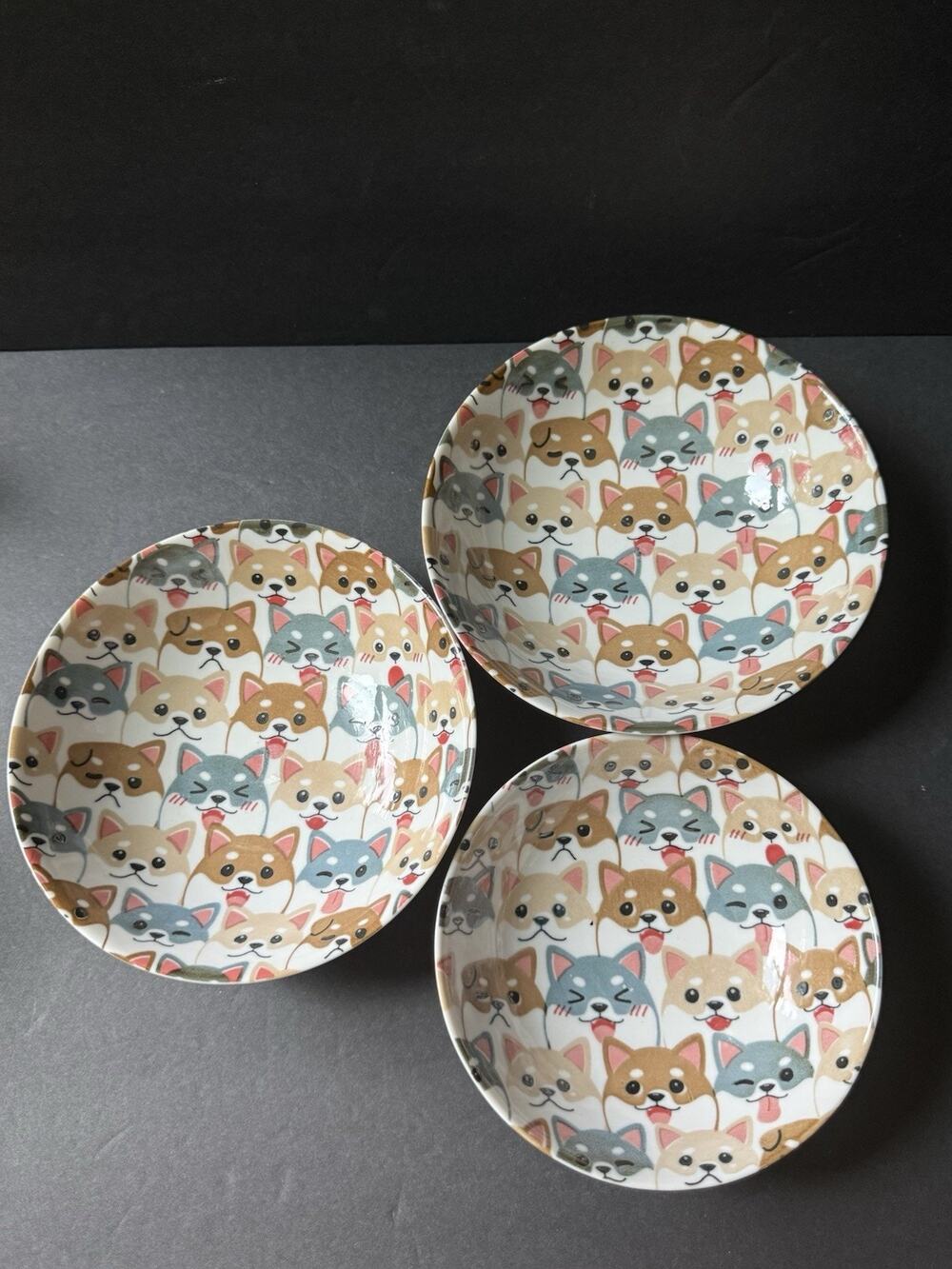 Shibu Inu Bowl Set Japan Set (3) Whimsycore Tableware Cottagecore